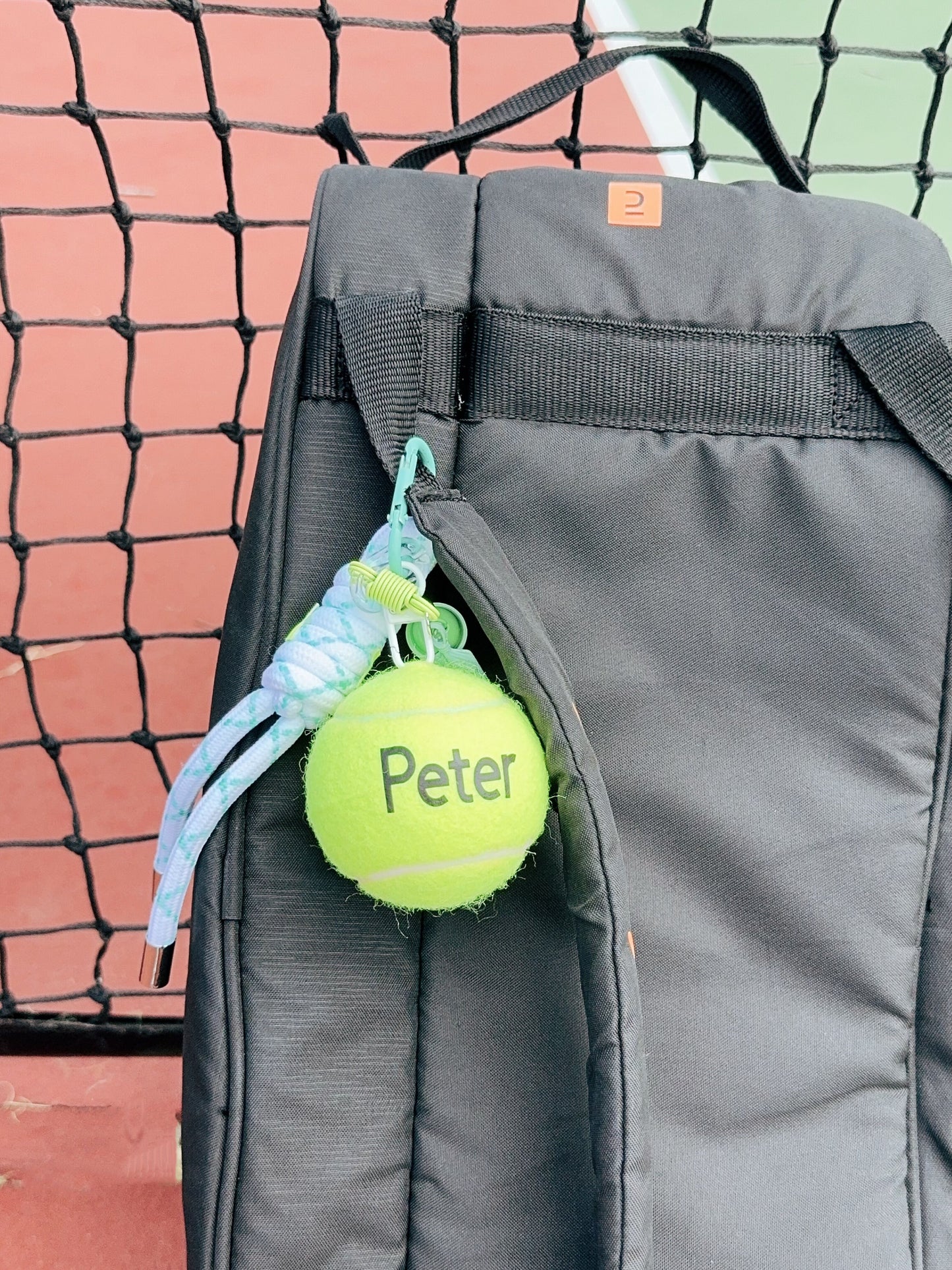Personalized Tennis Ball Keychain