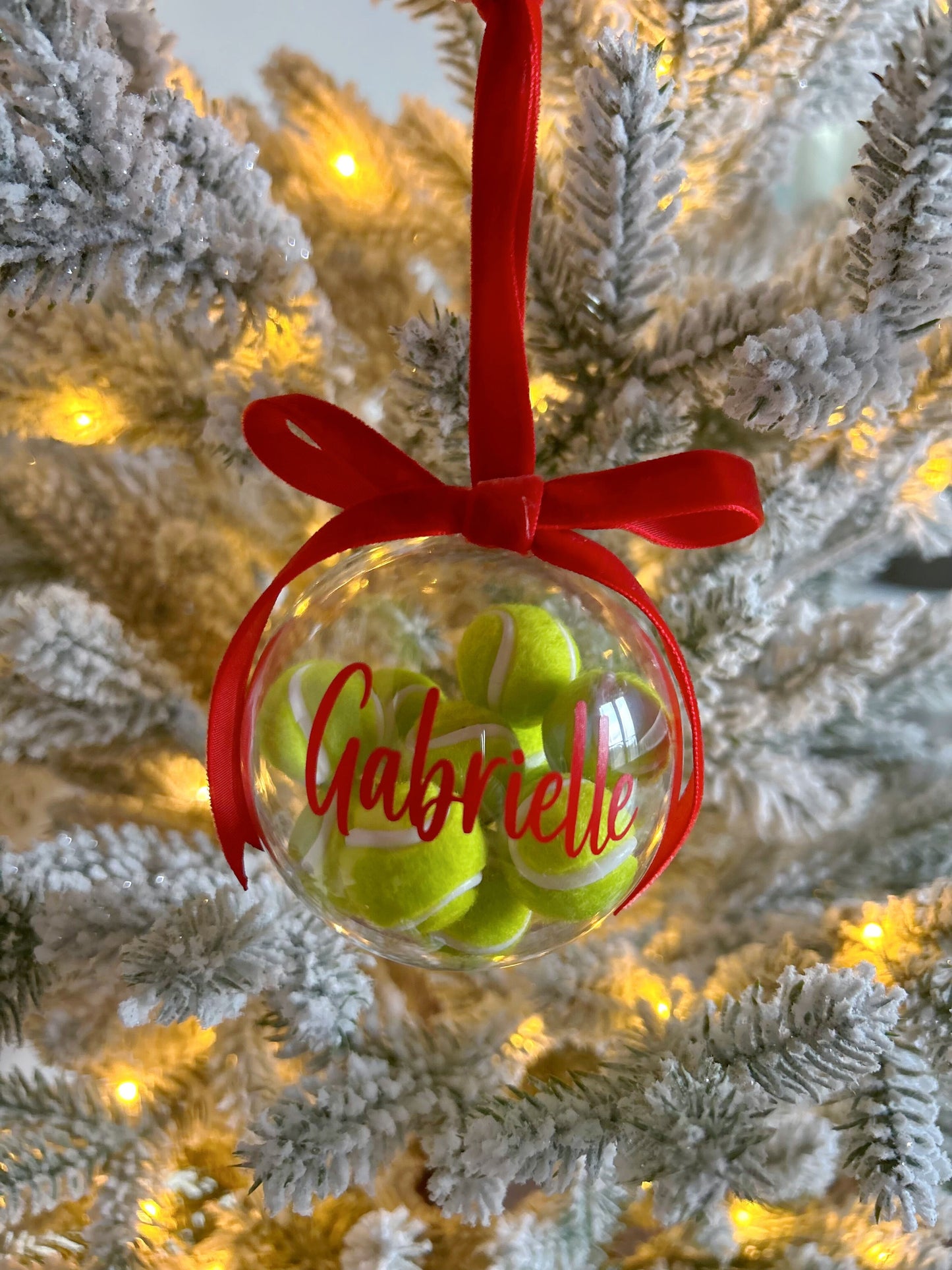 Personalized Tennis Ball Ornament