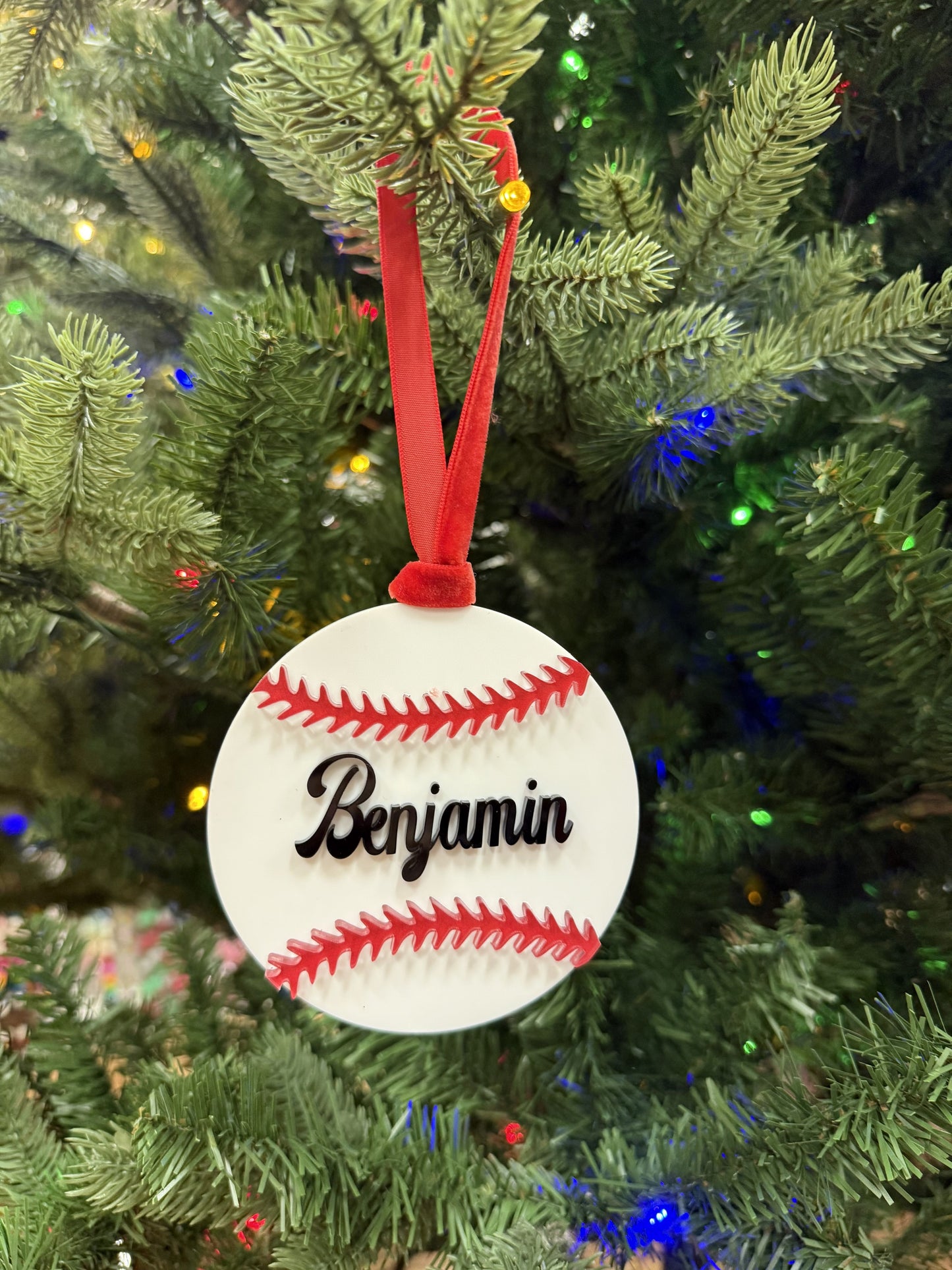 4 Inch Baseball Ornament