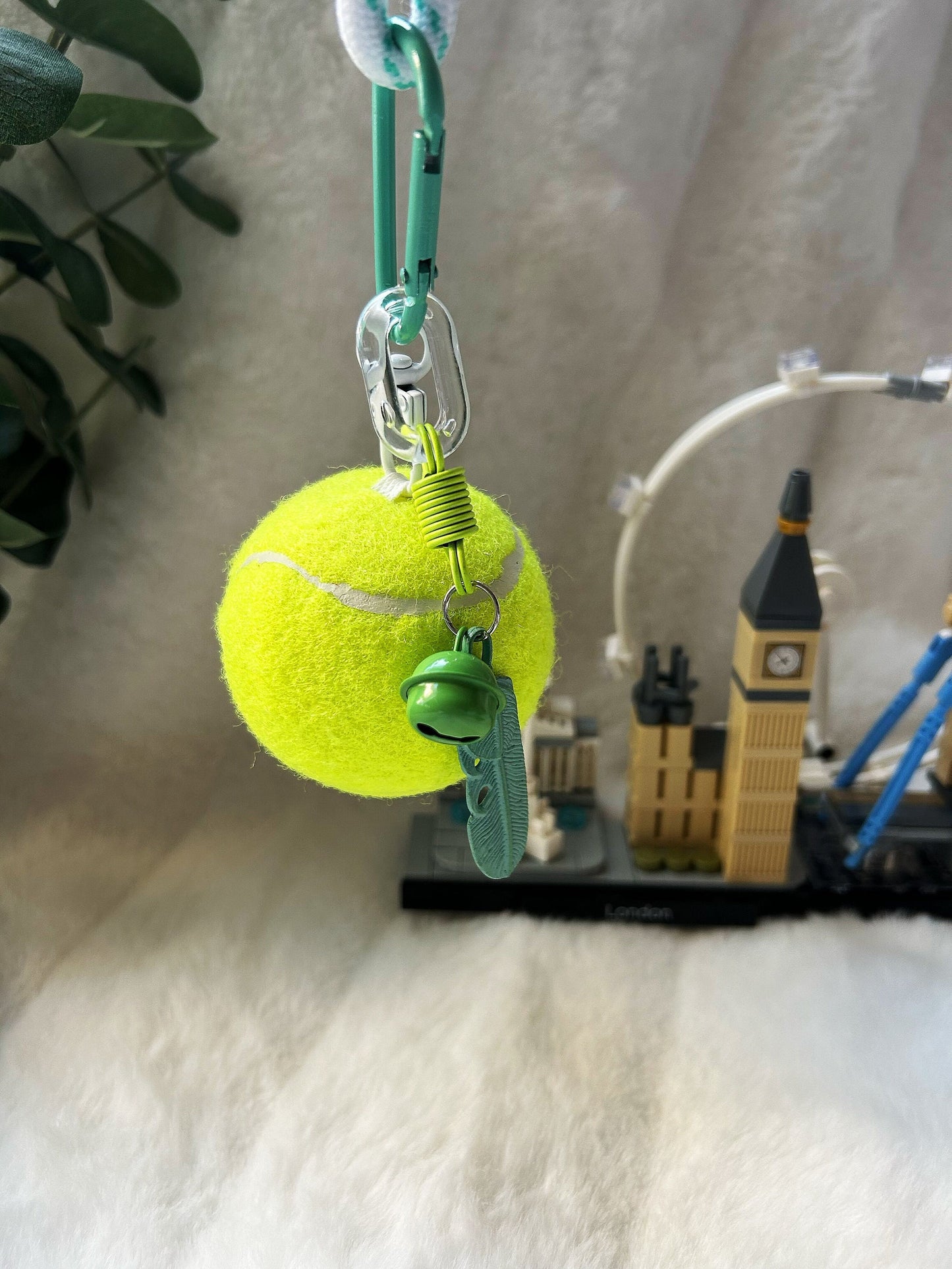 Personalized Tennis Ball Keychain