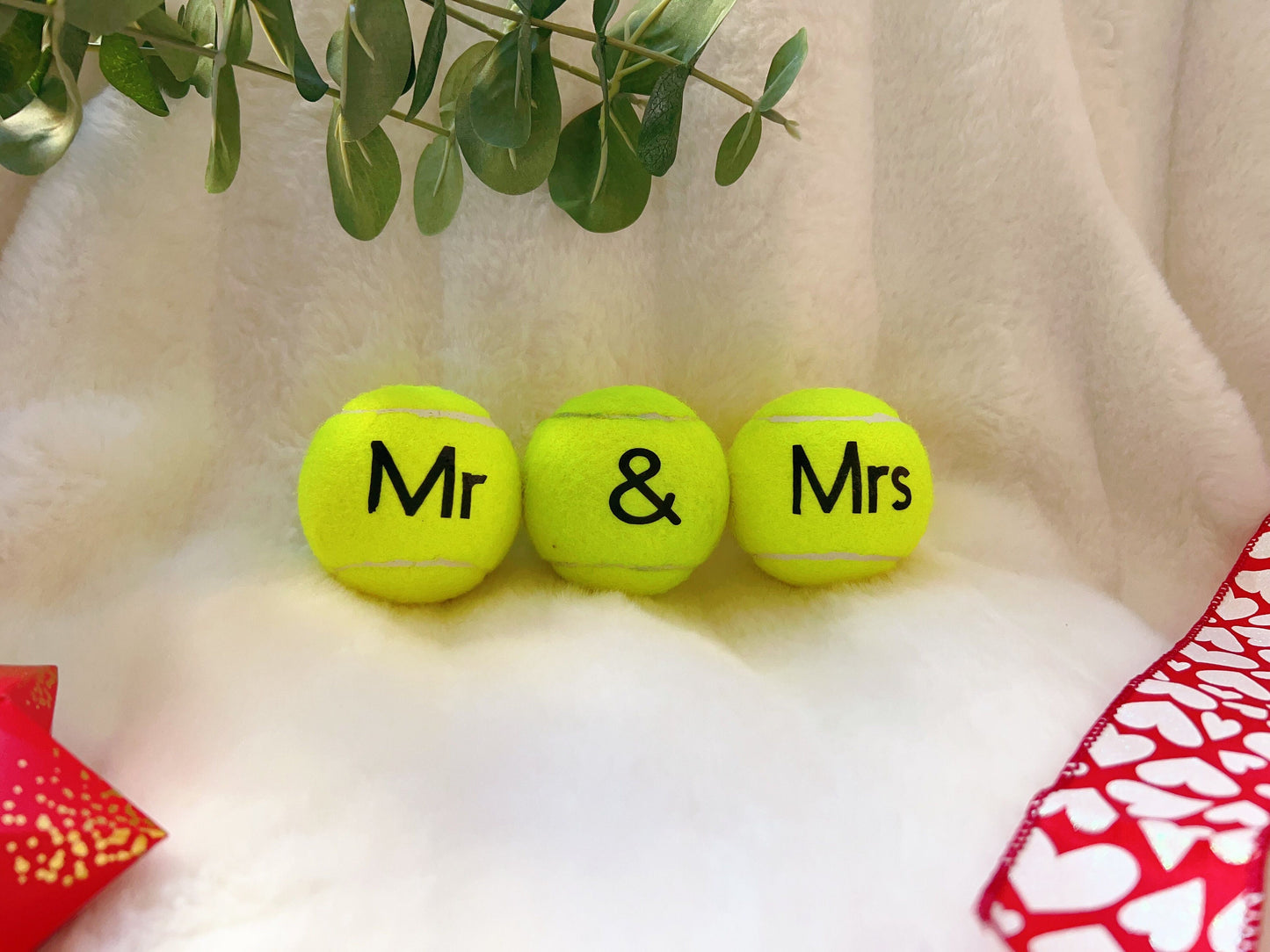 Personalized Tennis Balls for Wedding Gifts
