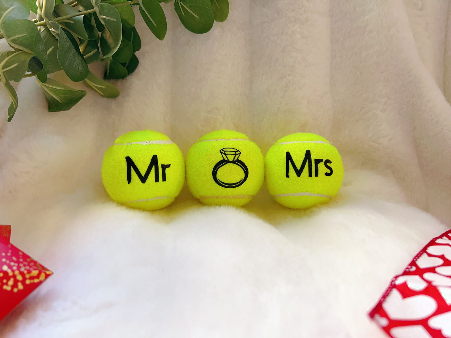Personalized Tennis Balls for Wedding Gifts