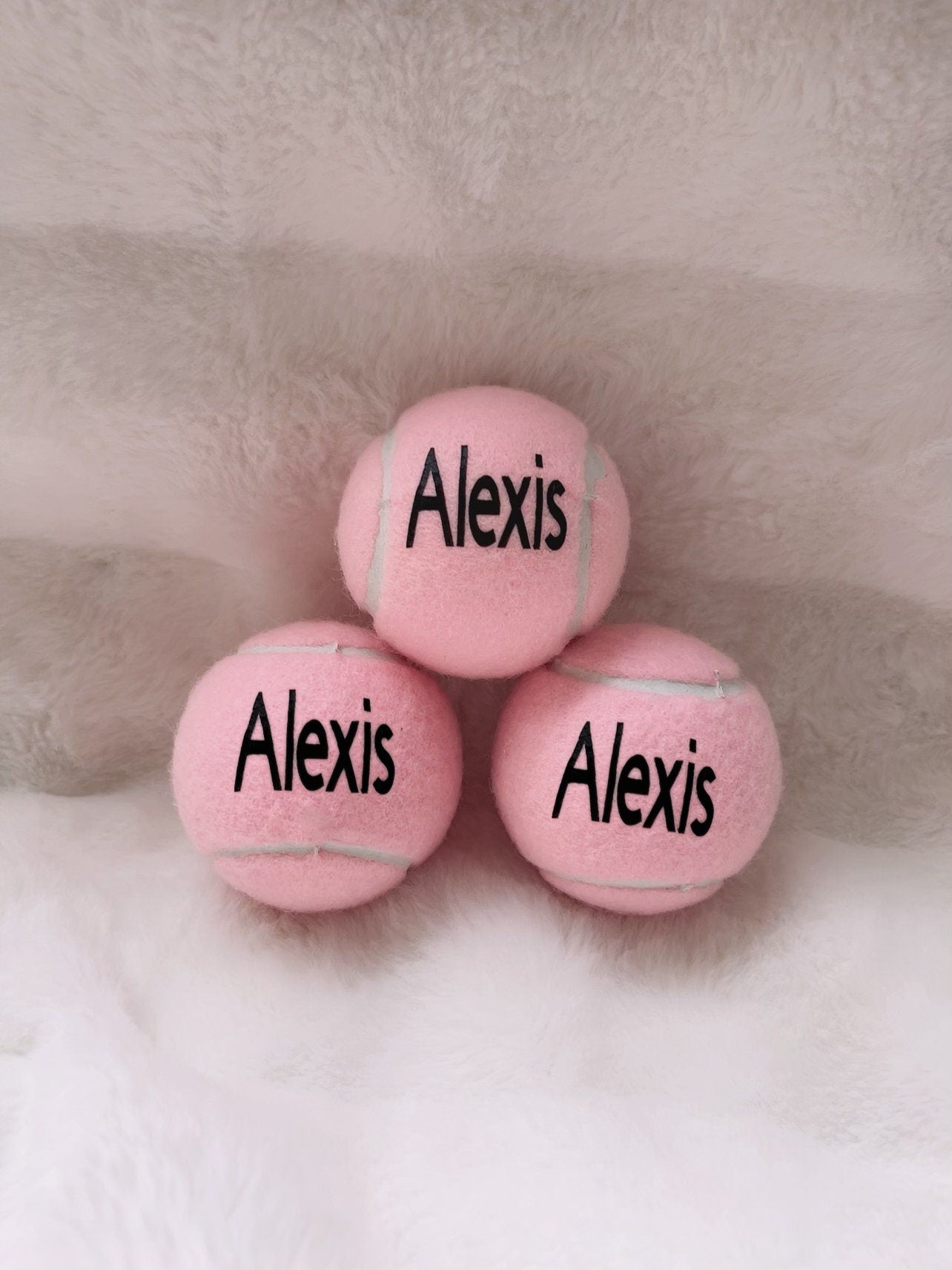 Personalized Pink Tennis Balls - Add Your Name for a Unique Touch