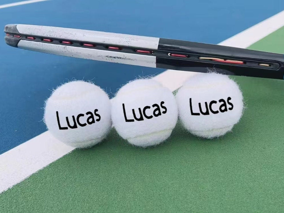 Personalized Pastel Tennis Balls - Add Your Name for a Unique Touch