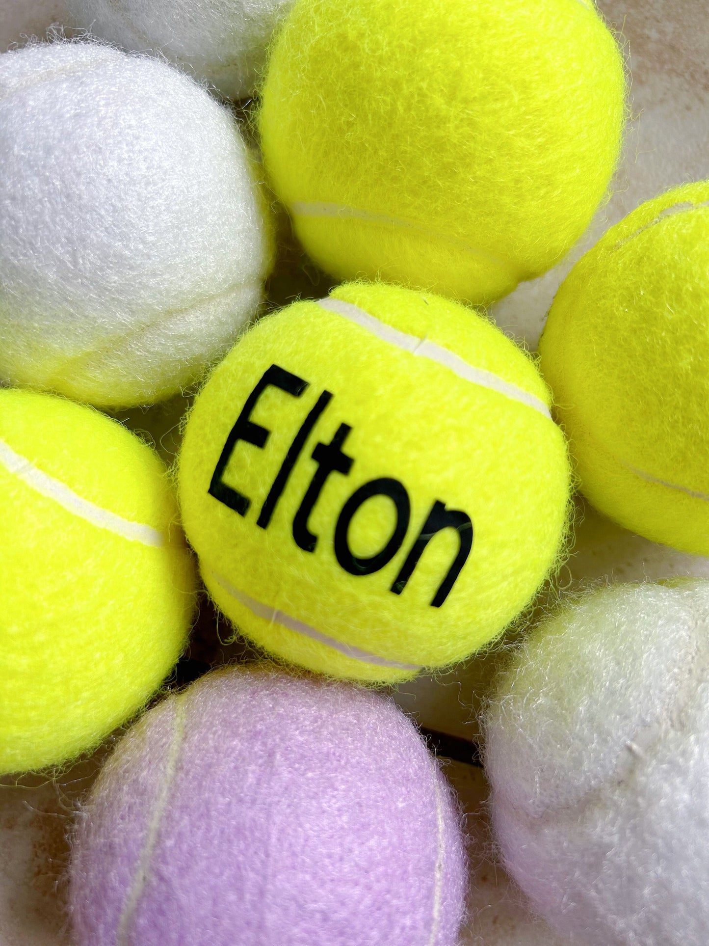 Personalized Colorful Tennis Balls - Add Your Name for a Unique Touch