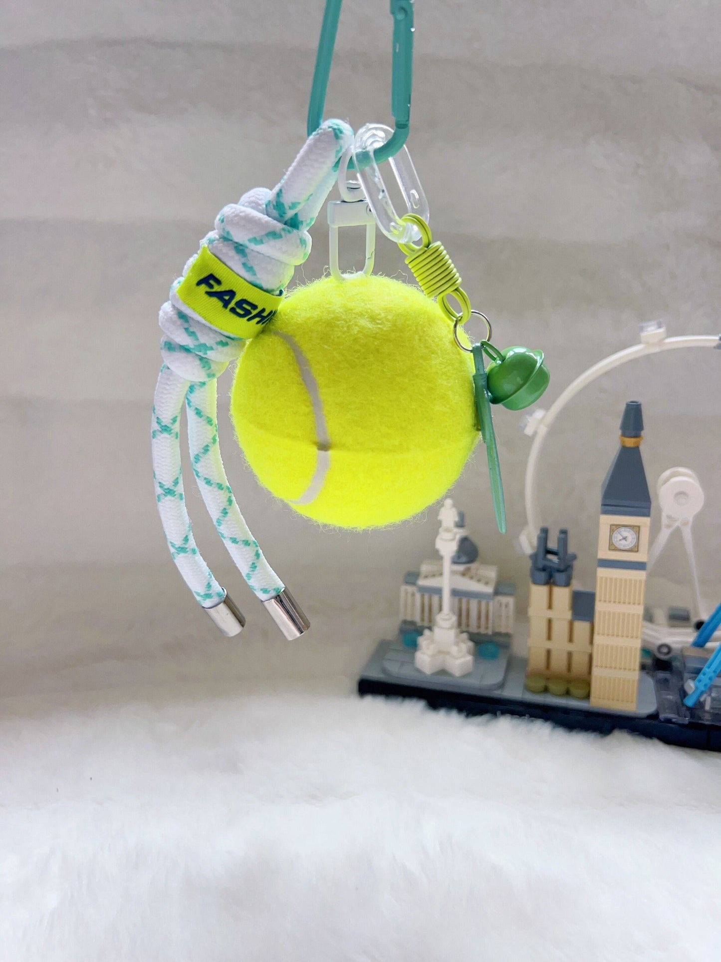 Personalized Tennis Ball Keychain