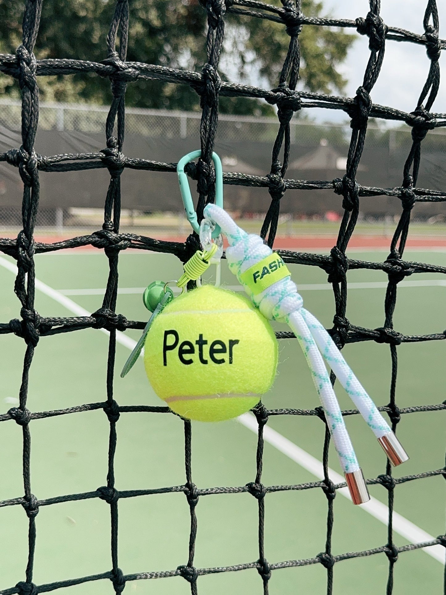 Personalized Tennis Ball Keychain