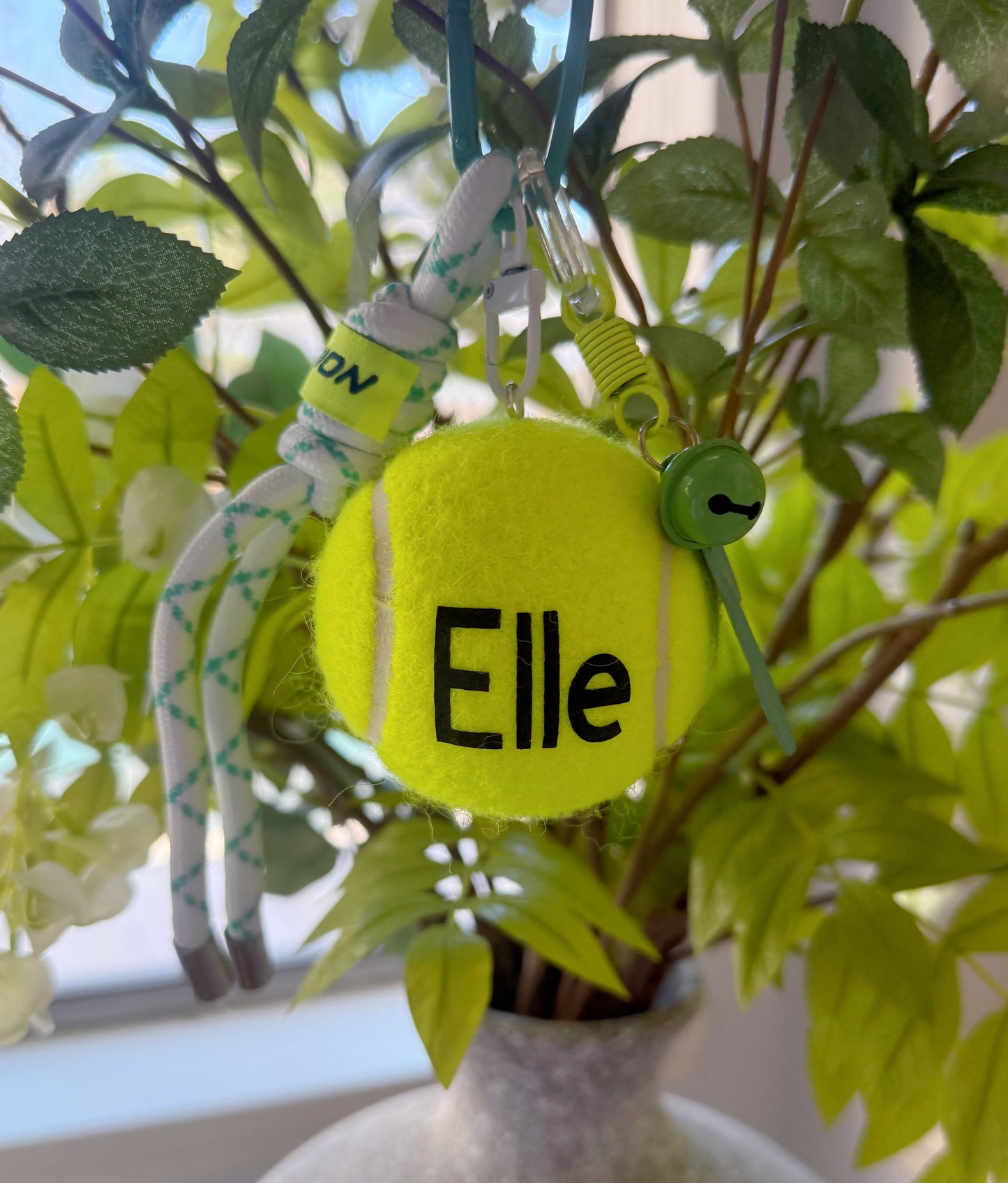 Personalized Tennis Ball Keychain