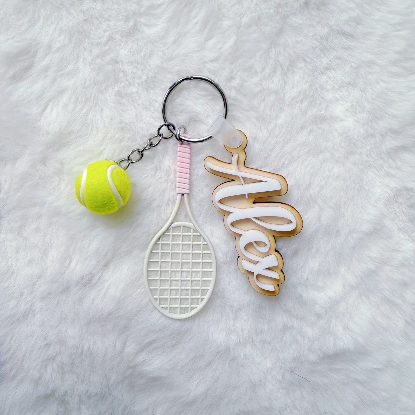 Custom Tennis Racket Keychain