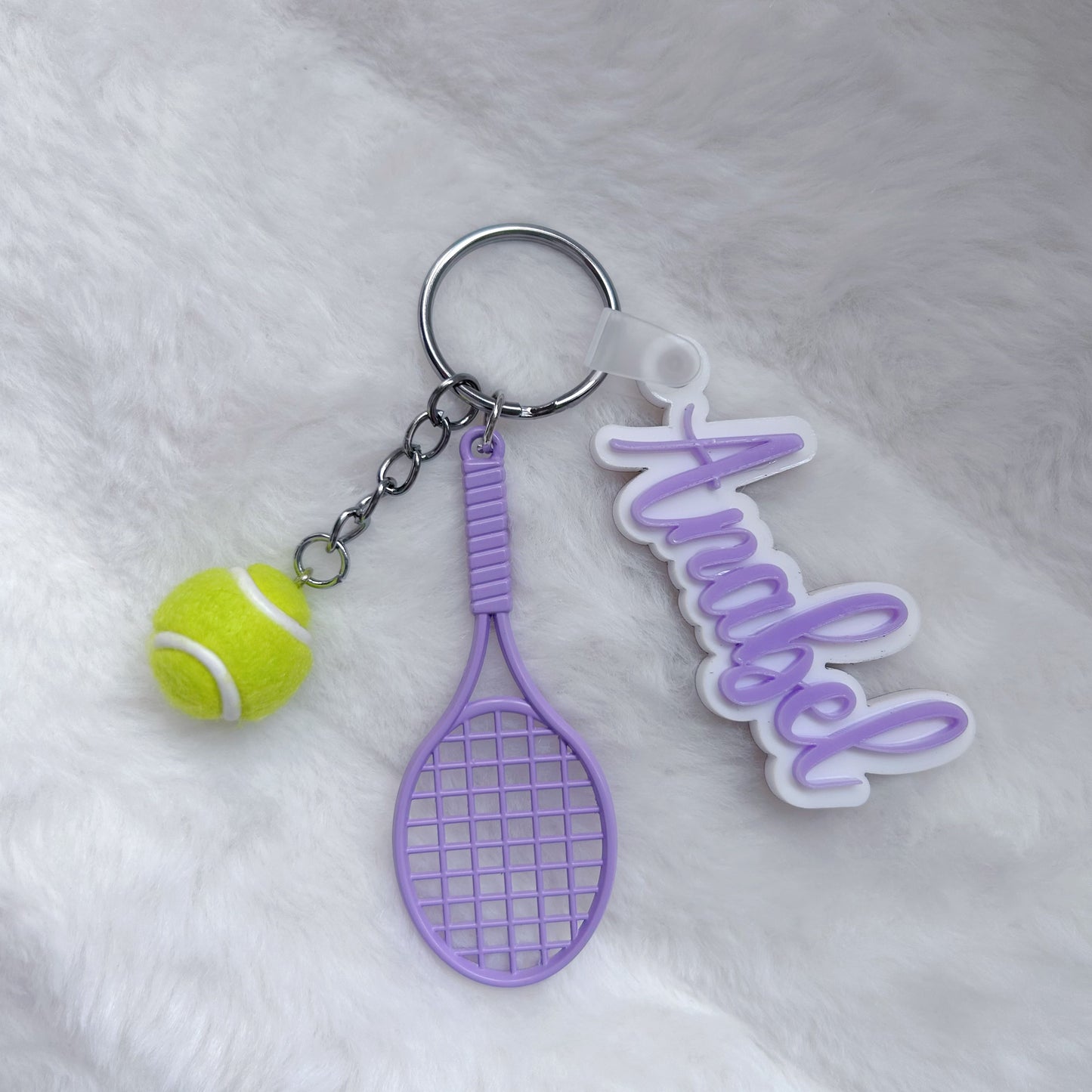 Custom Tennis Racket Keychain