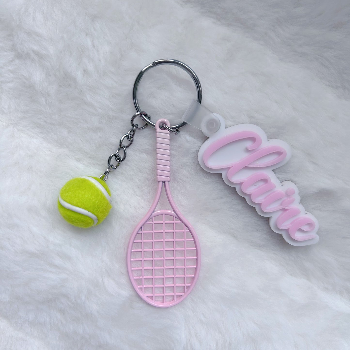 Custom Tennis Racket Keychain