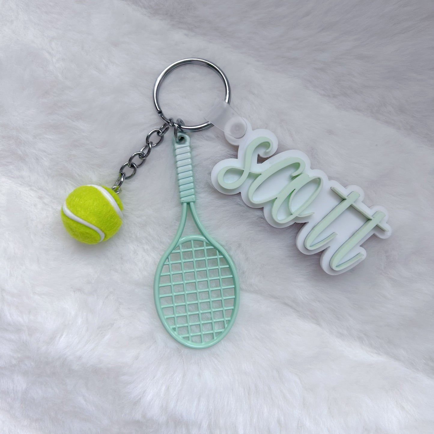 Custom Tennis Racket Keychain