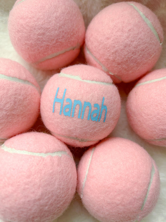 Personalized Pink Tennis Balls - Add Your Name for a Unique Touch
