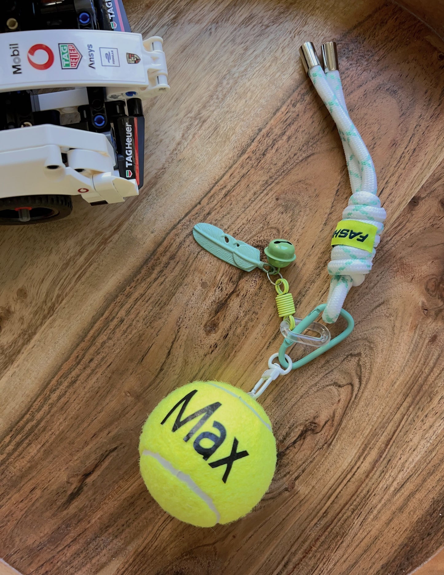 Personalized Tennis Ball Keychain