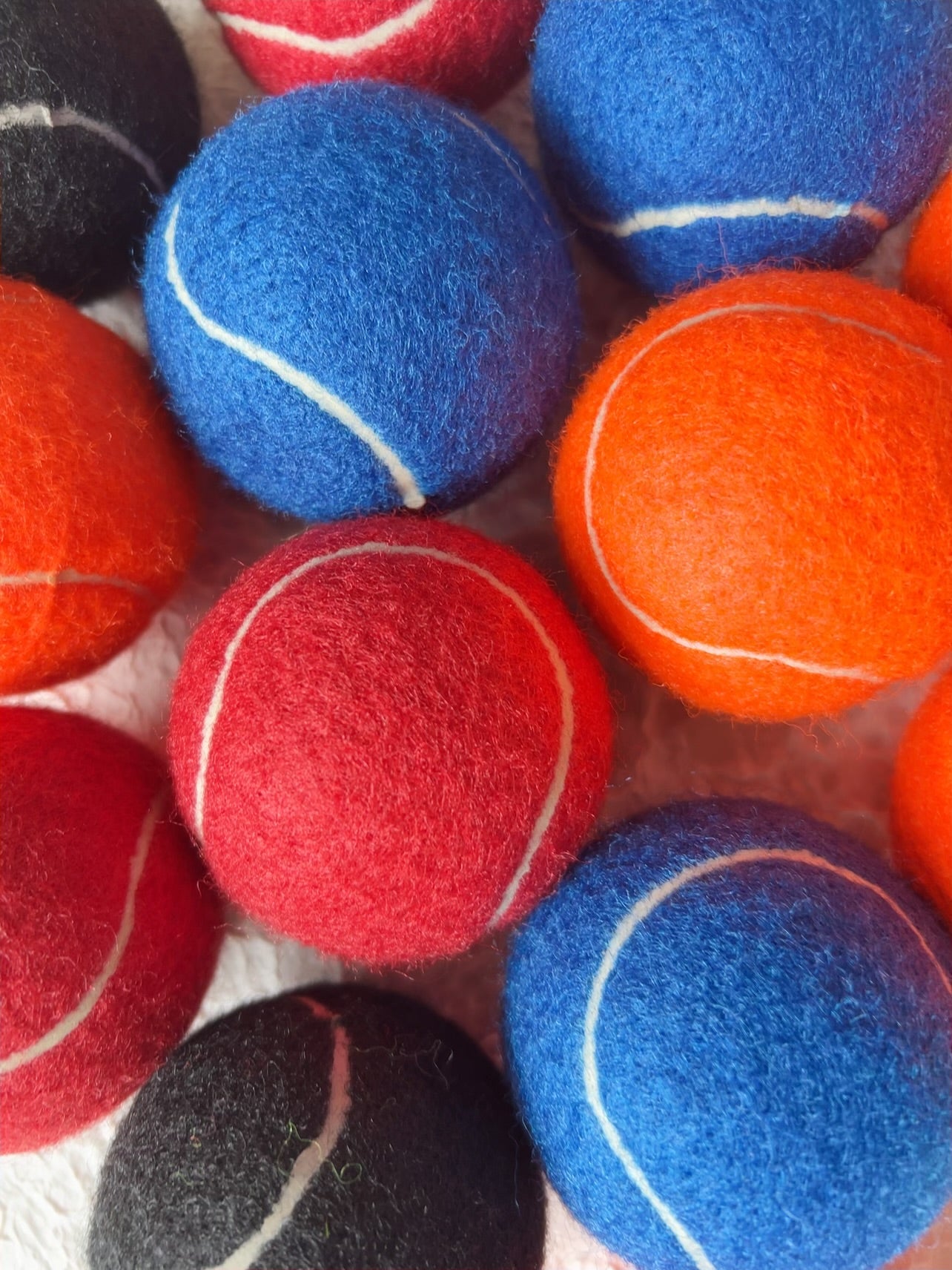 Plain Tennis Balls in a Variety of Colors