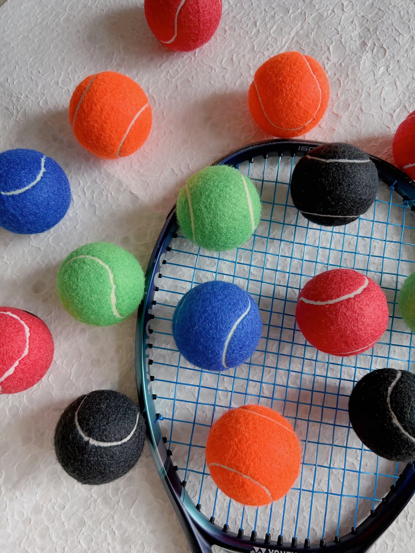 Plain Tennis Balls in a Variety of Colors