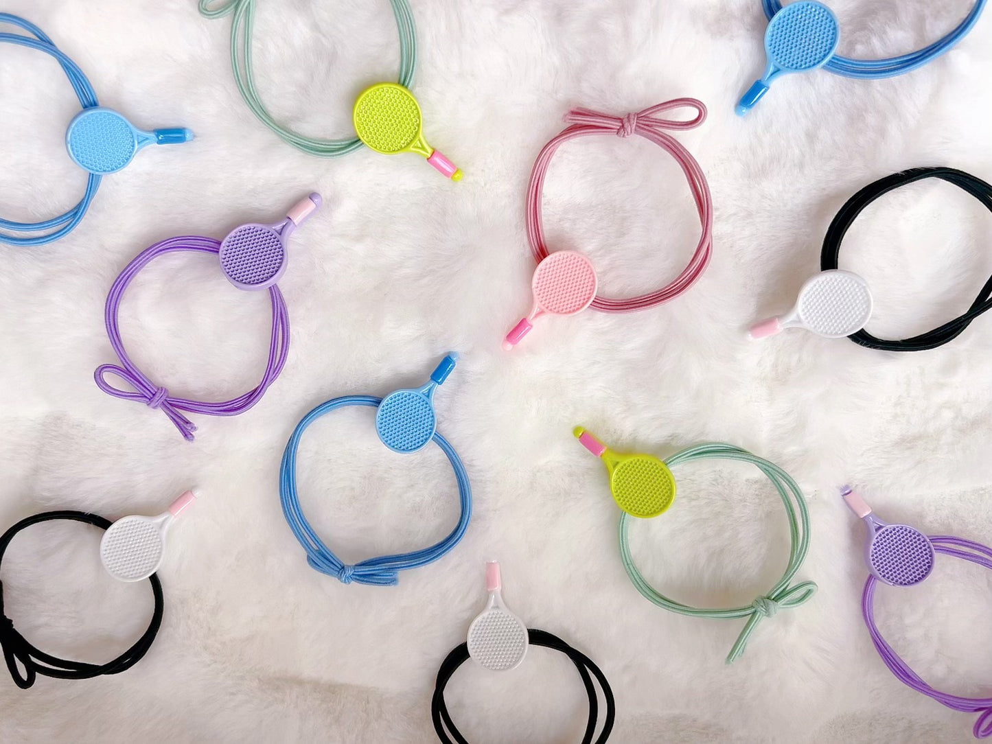 Tennis Racket Hair Ties Set