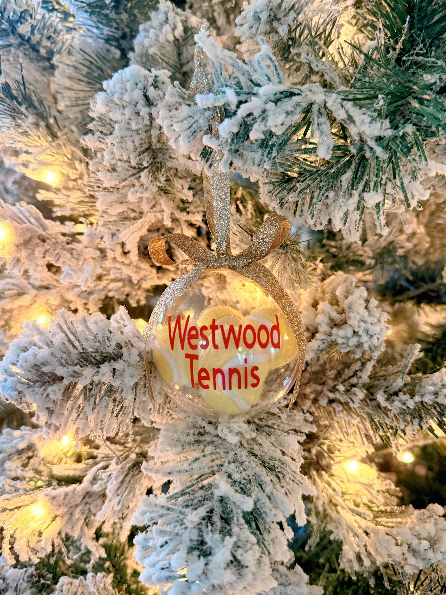Custom Yellow Tennis Ball Ornament