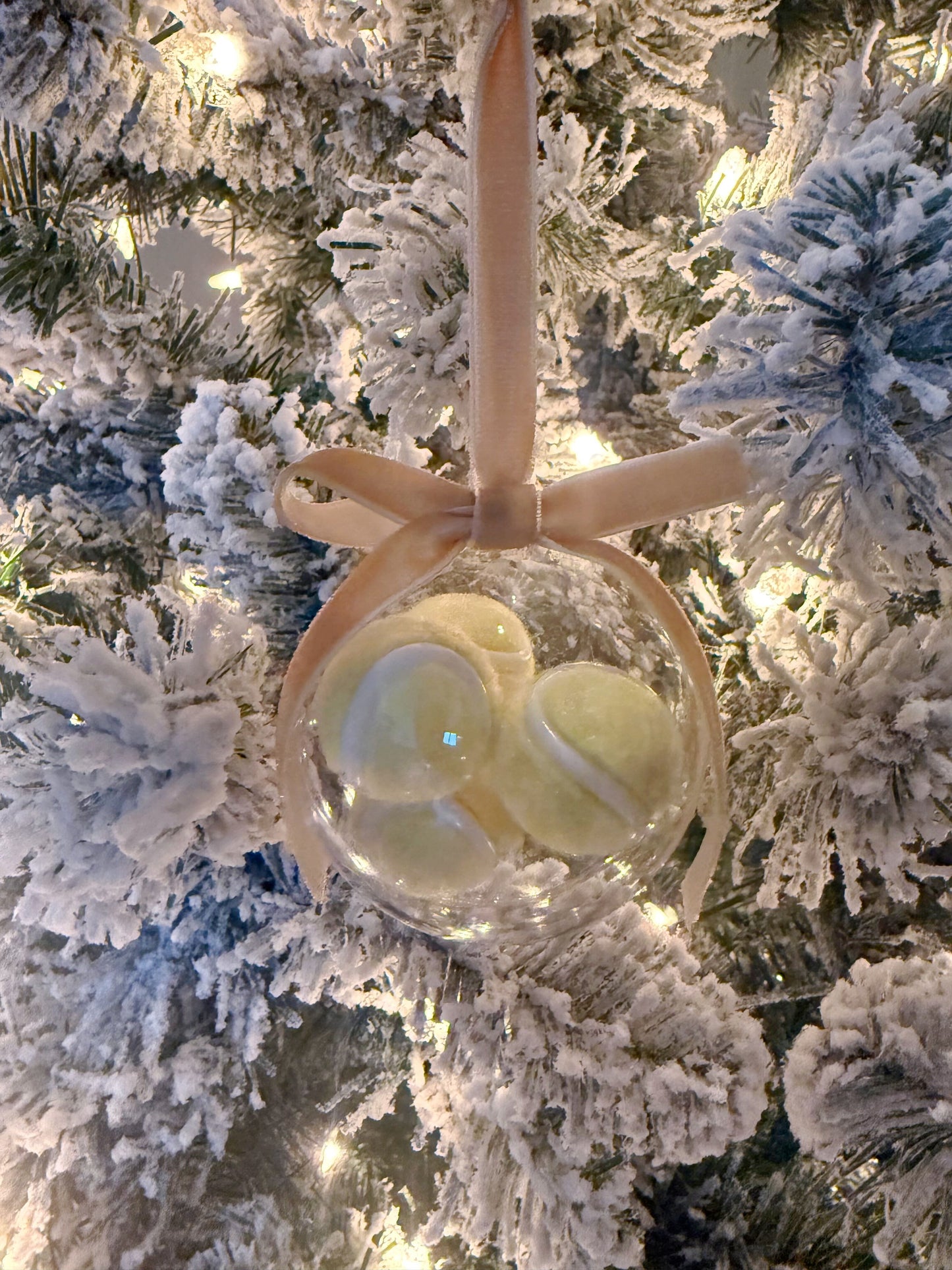 Custom Yellow Tennis Ball Ornament