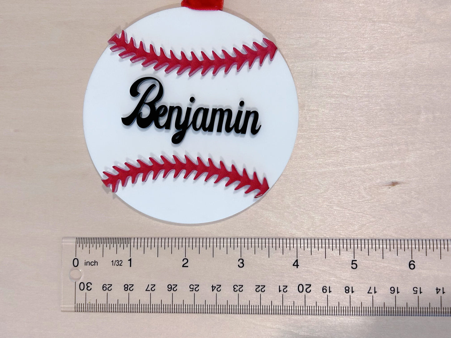 4 Inch Baseball Ornament