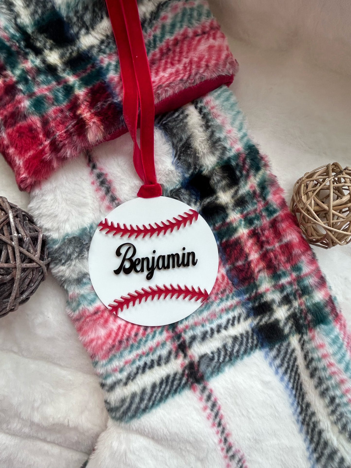4 Inch Baseball Ornament