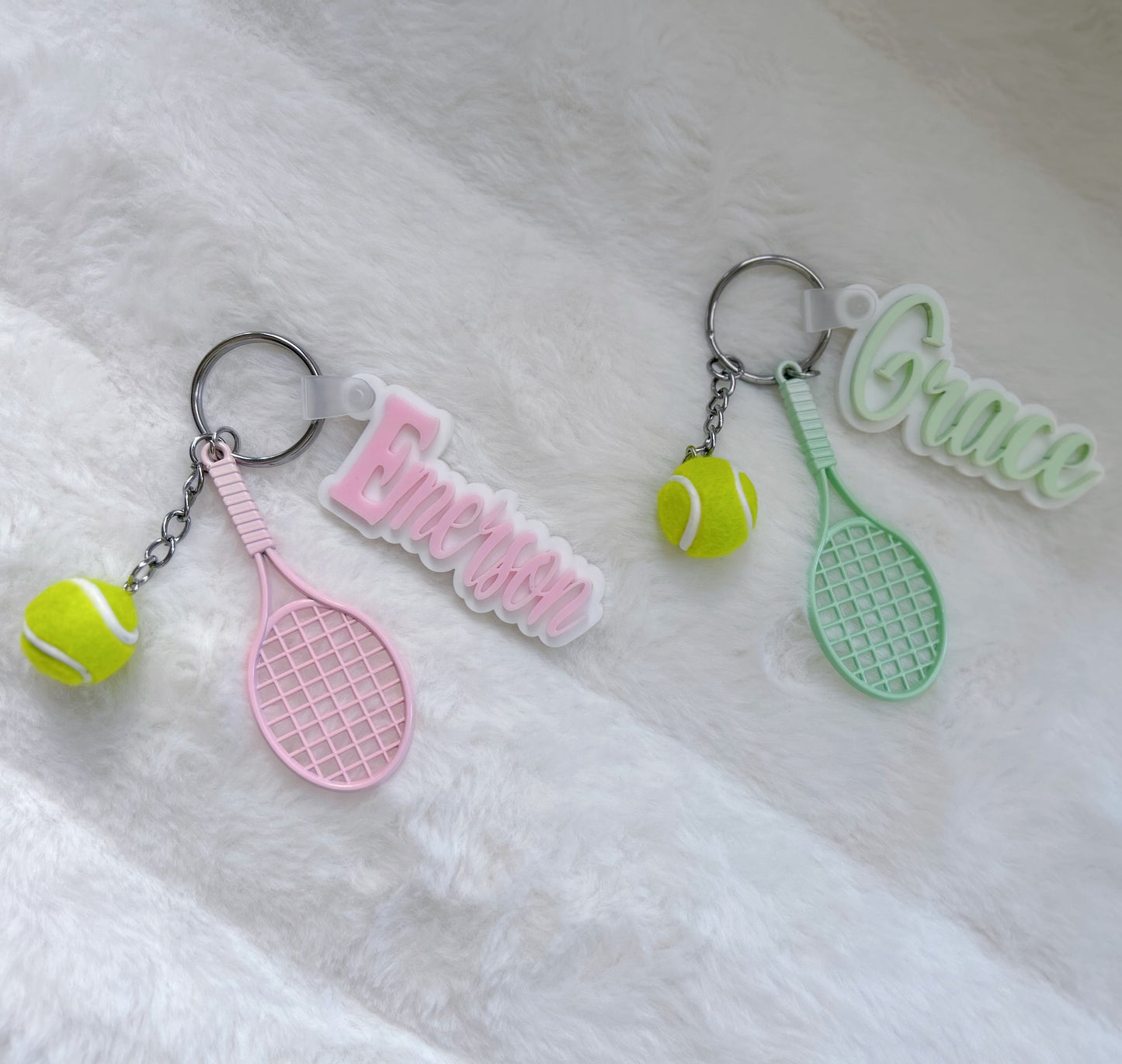 Custom Tennis Racket Keychain