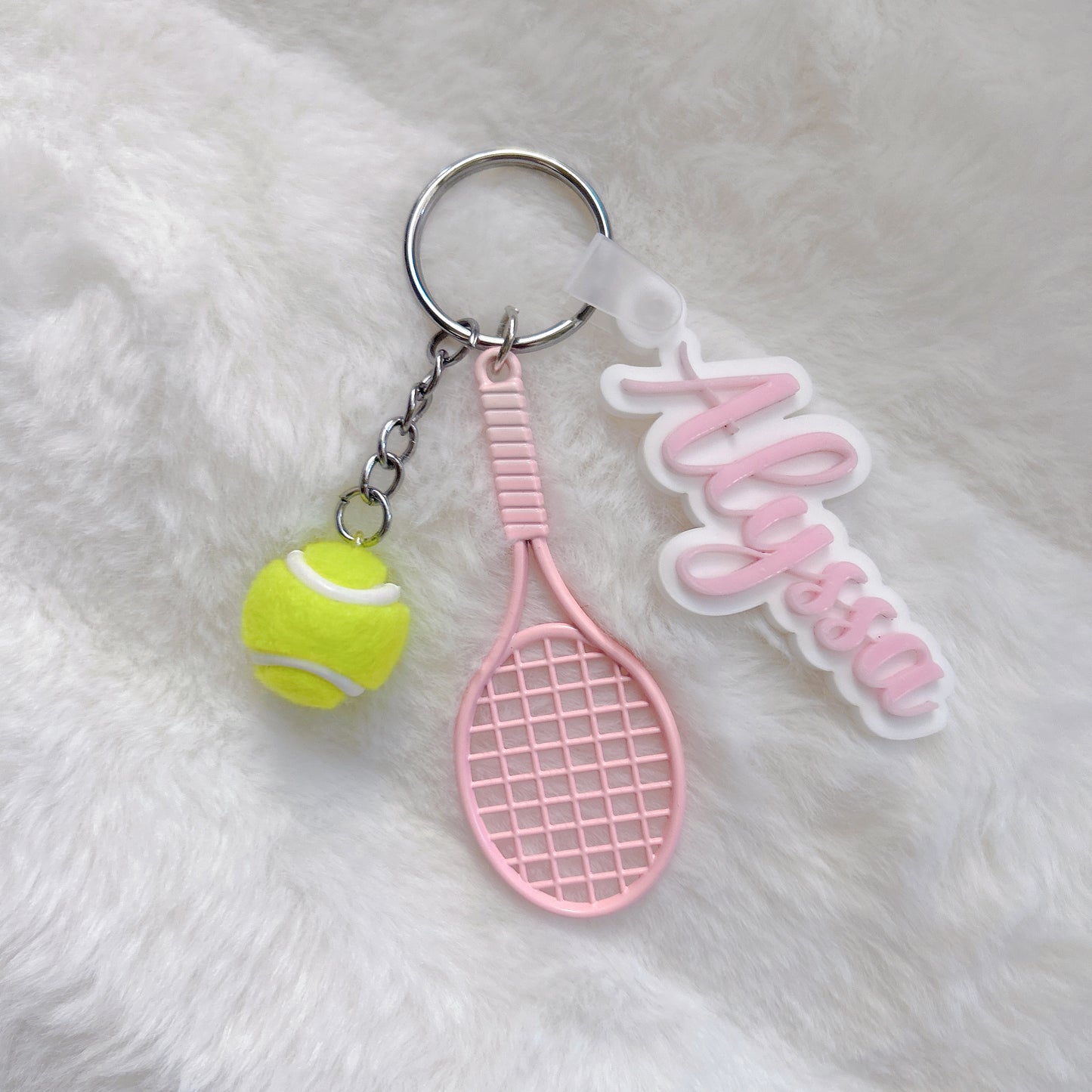 Custom Tennis Racket Keychain
