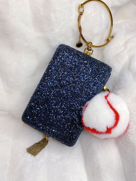 Fluffy Plush Baseball Keychain