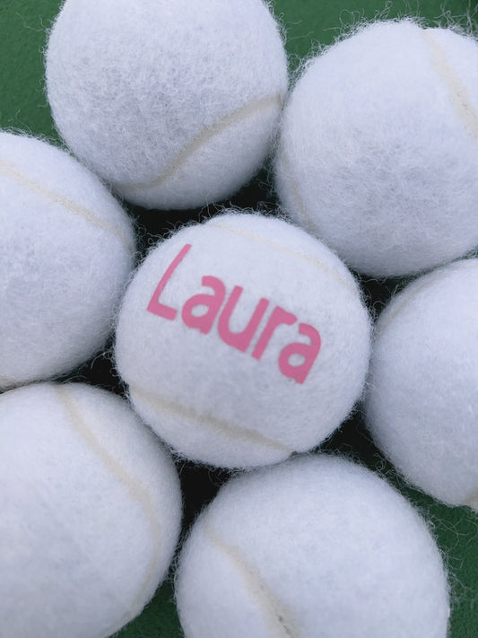 Personalized Pastel Tennis Balls - Add Your Name for a Unique Touch