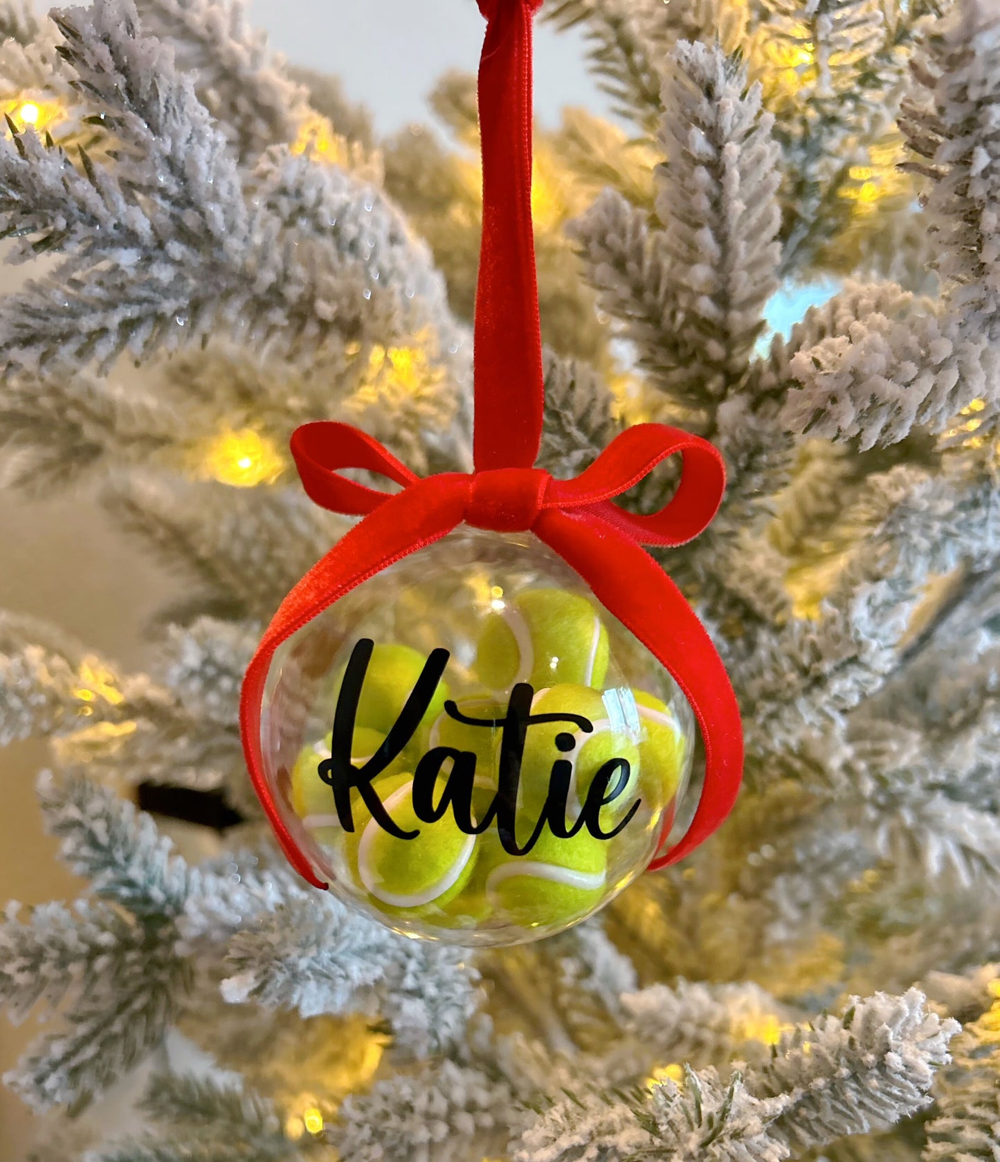 Personalized Tennis Ball Ornament