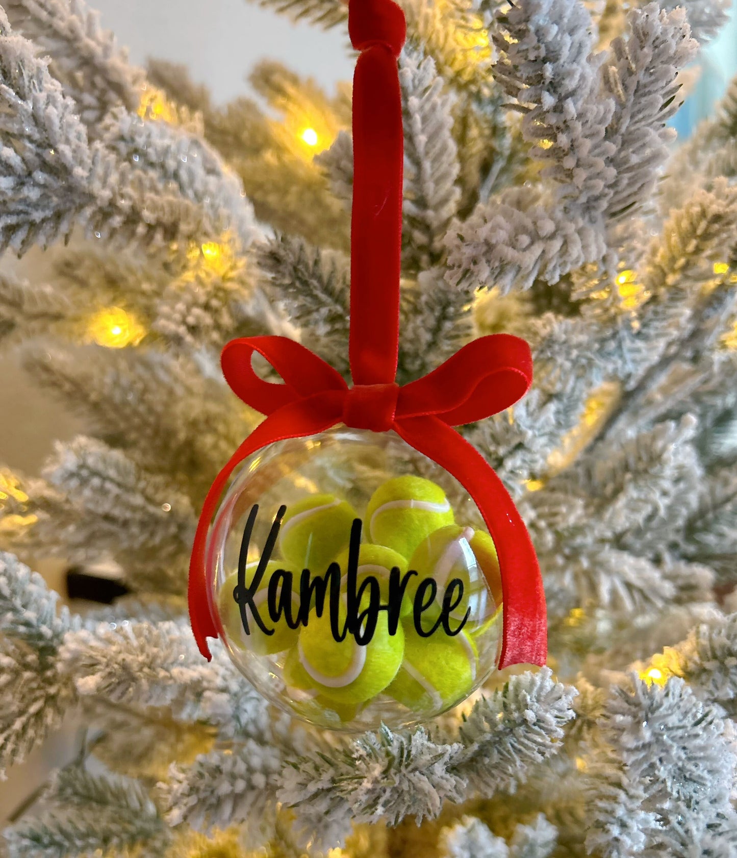 Personalized Tennis Ball Ornament