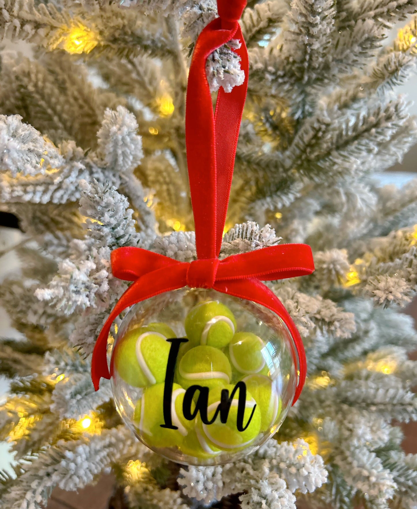 Personalized Tennis Ball Ornament