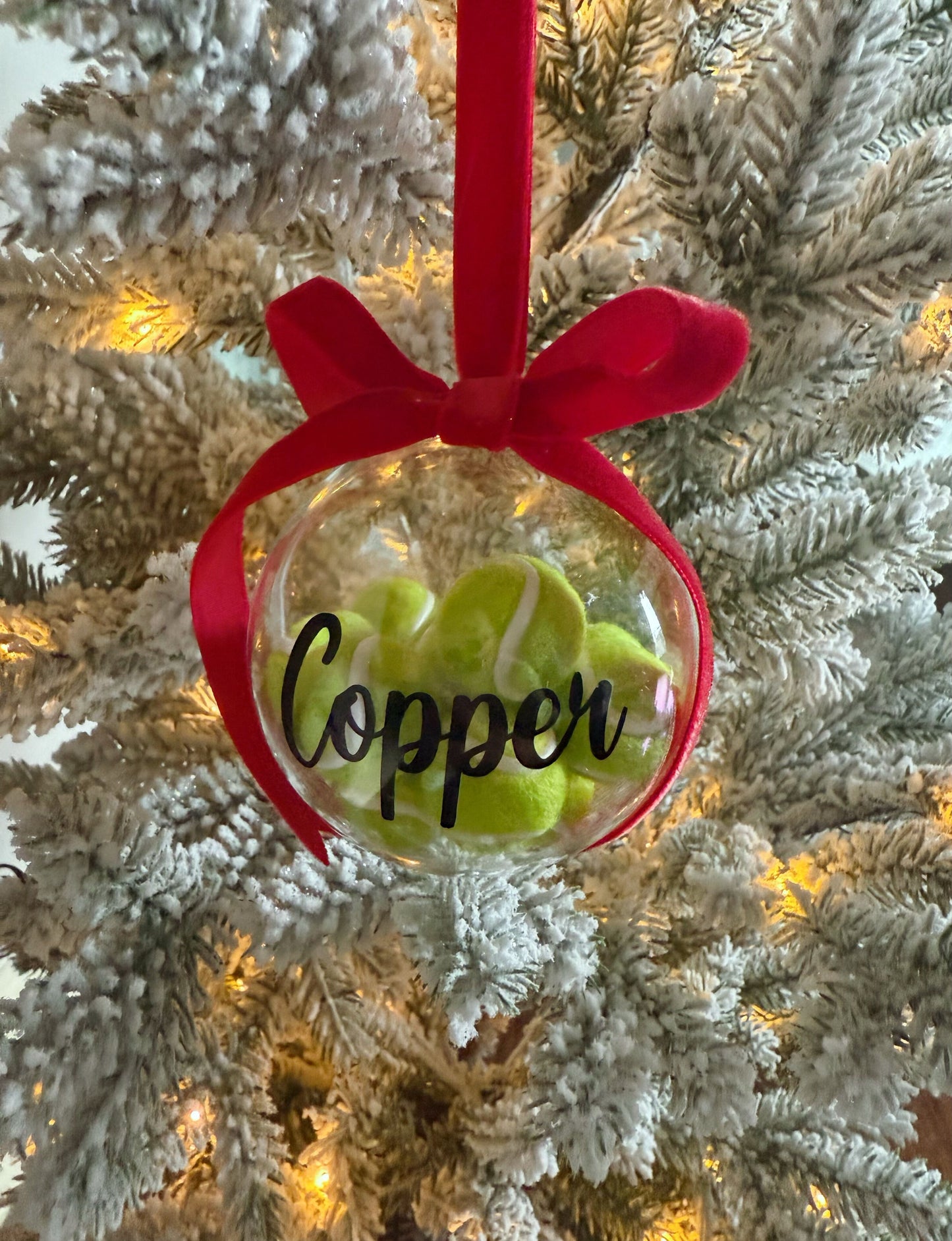Personalized Tennis Ball Ornament