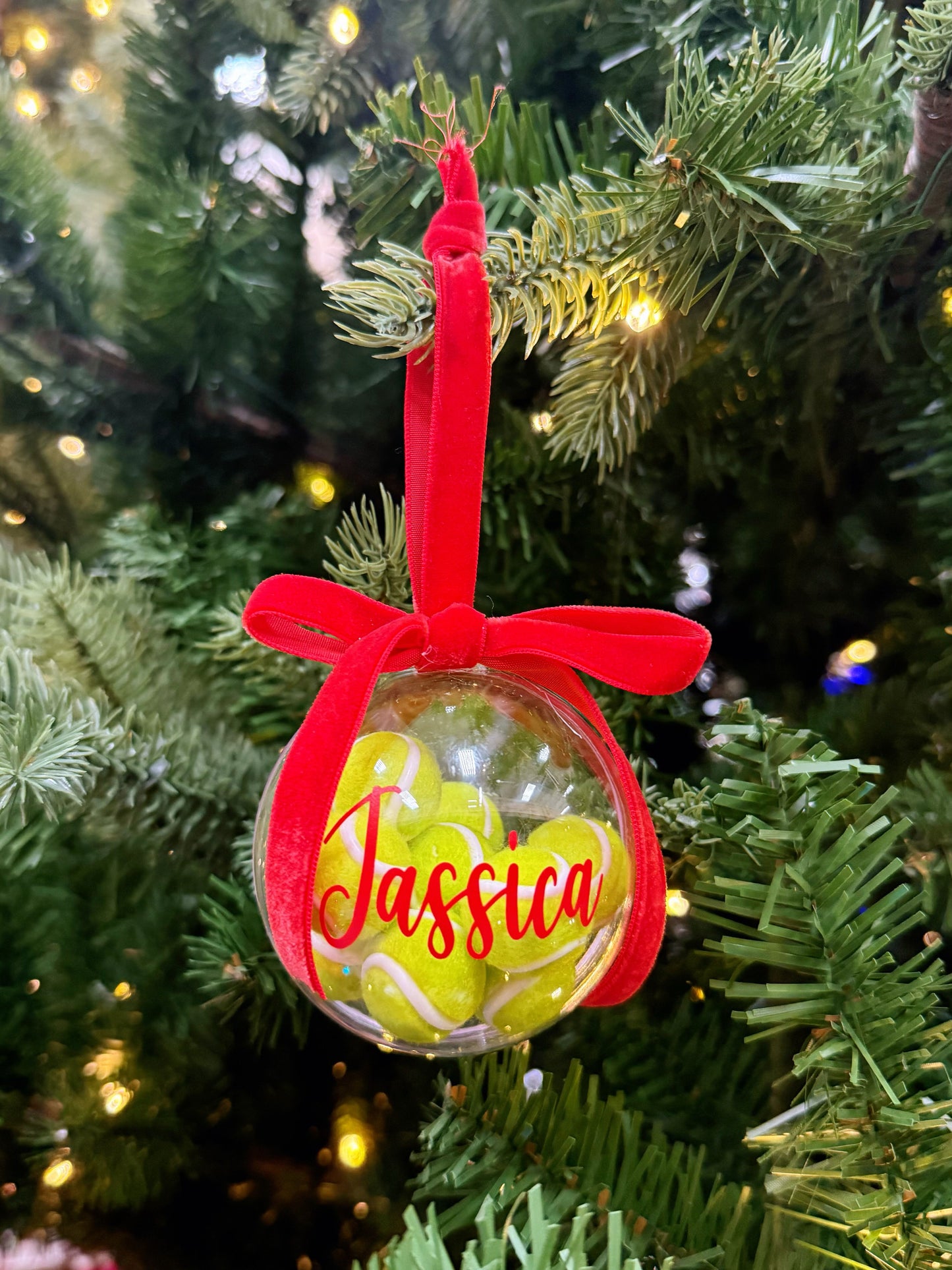 Personalized Tennis Ball Ornament