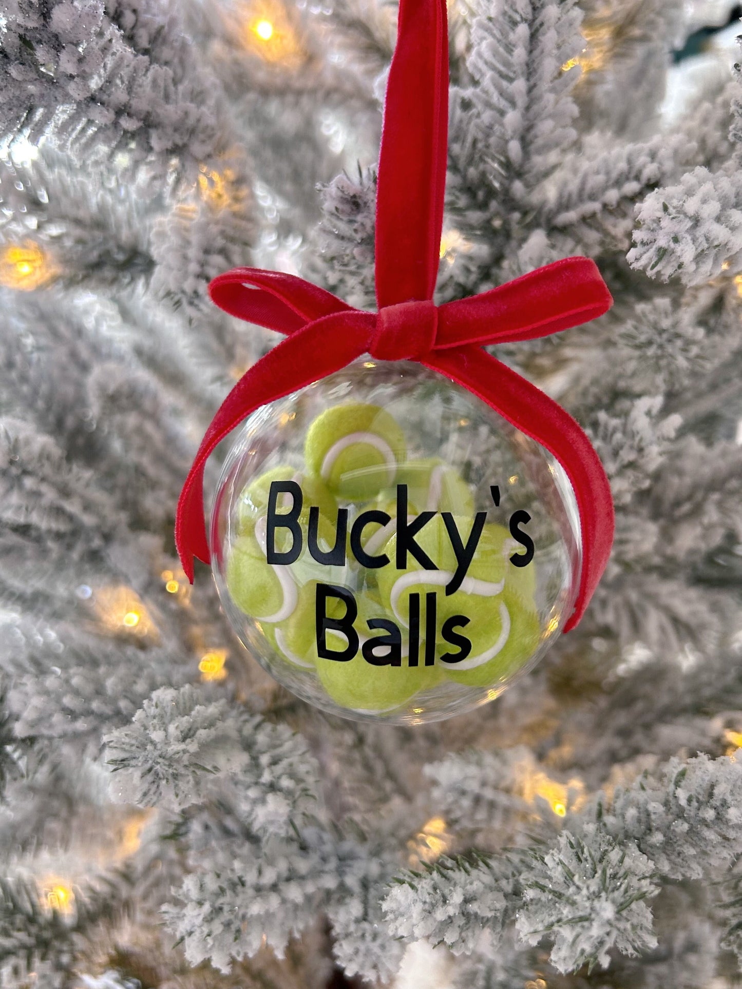 Personalized Tennis Ball Ornament