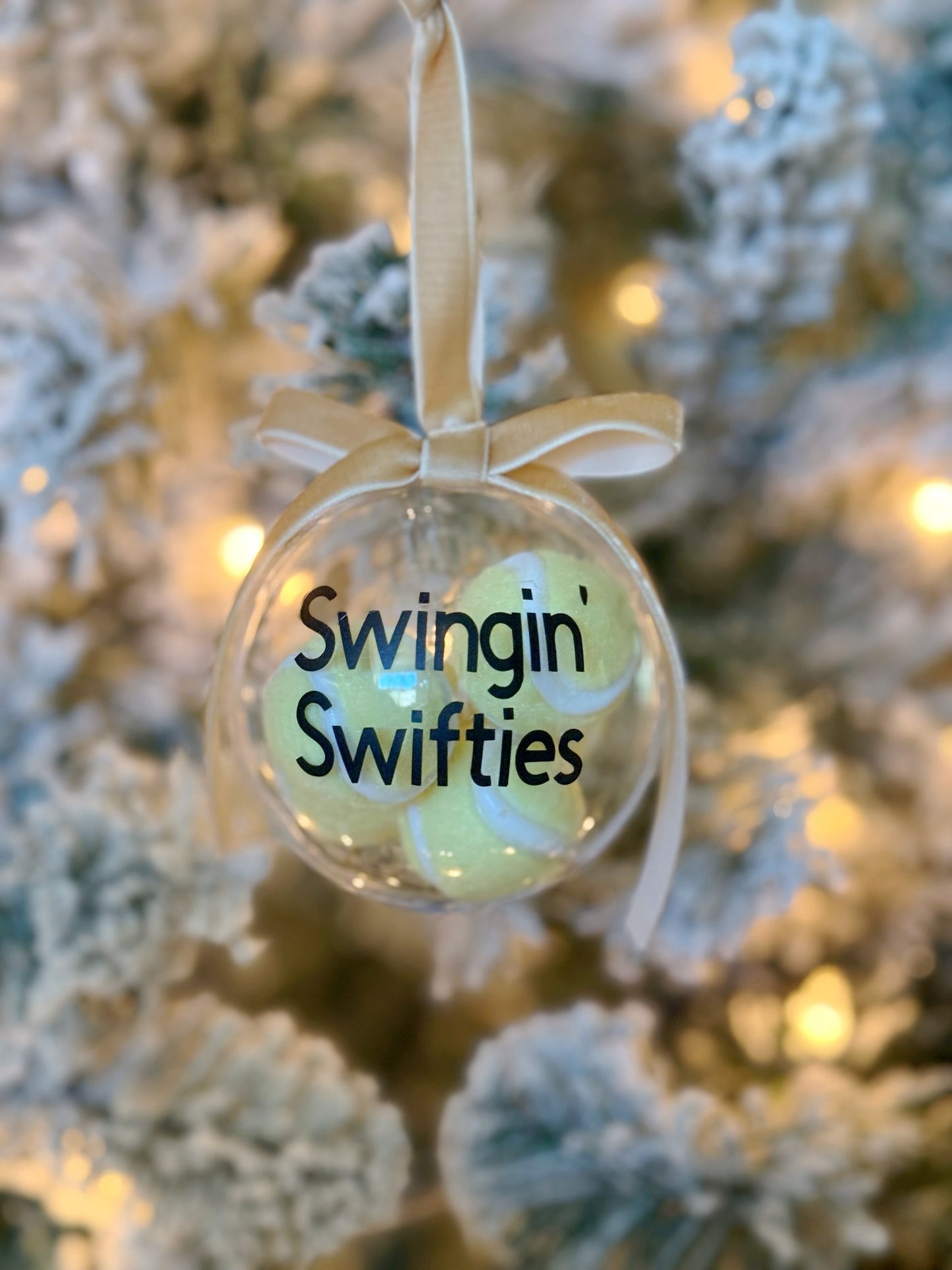 Custom Yellow Tennis Ball Ornament