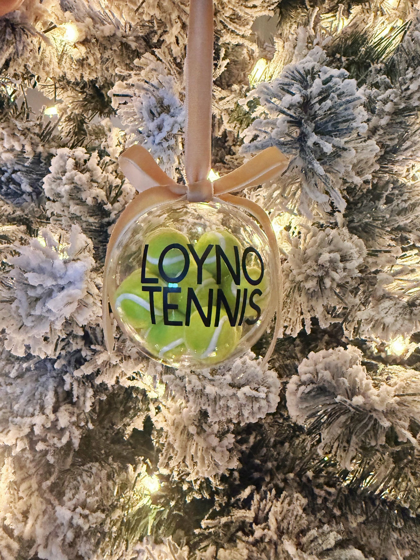 Custom Yellow Tennis Ball Ornament